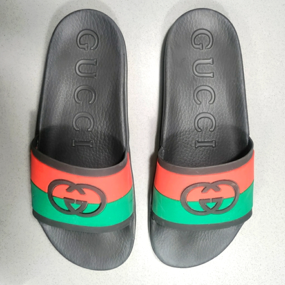 NEW Gucci Interlocking G Slide Sandal - sz 13